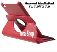 เคสฝาพับ สำหรับ Huawei MediaPad T1 7.0 Huawei MediaPad T2 7.0 เคสกันกระแทก  เคส Huawei MediaPad  T1 7.0 T701/ Huawei Media Pad T2 7.0(BGO-DL09) เคสหมุนได้ 360 องศา