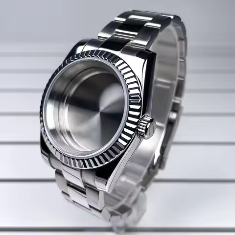 36mm/39mm NH35 Case Fluted DJ Bezel Sapphire Glass 316L Soild Stainless Steel Seik Mod Case Fit NH35