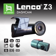 Lenco DashCam Car Recorder HD 1080P Front+Rear View Video Smart Connect Car Camera Recorder 24Hrs Pa