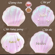 Double-sided mirror with names in many styles according to customer's wishes gives away 3 charms, 7c
