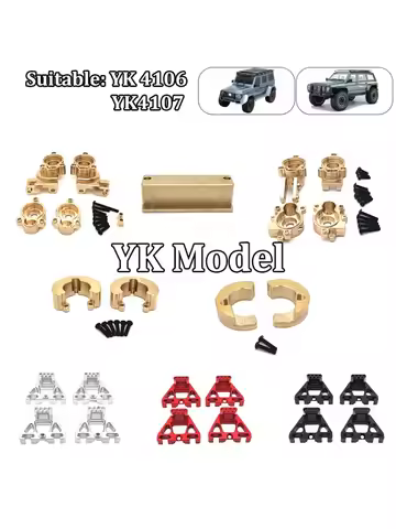 Yikong YK4106 YK4107 Brass Front Axle Steering Knuckle Rear Wheel Seat C Hub Counterweight Block Arm