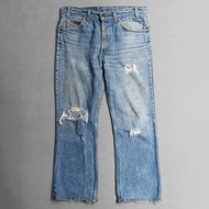 < White Wood 11 > VINTAGE LEVIS 517 DENIM PANTS American Made Boot-Shaped Flared Trousers F
