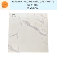 KERAMIK LANTAI IKAD MENARD GREY 50X50 GLOSSY