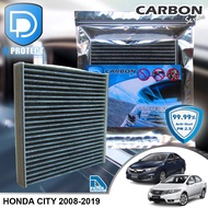 กรองแอร์ Honda ฮอนด้า City 2008-2020 คาร์บอน เกรดพรีเมี่ยม (D Protect Filter Carbon Series) By D Filter (ไส้กรองแอร์รถยนต์)