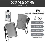 [3C Certificate] Kymax Power Bank MagAir 10 |15W Wireless Fast Charging | Magnetic Wireless Power Ba