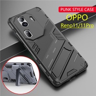 Casing For OPPO Reno 11 Pro 11Pro Shockproof Case for Reno11PRO Reno11 Punk Stlye Hard Cases TPU Soft Rubber Armor Bracket Phone Case for Redmi13 C Cover