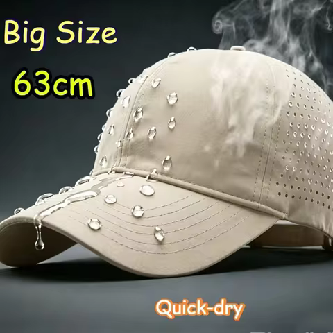 Big Head Plus Size Summer Baseball Cap Man Outdoors Cotton Large Men Mesh Quick-dry Snapback Hat XL
