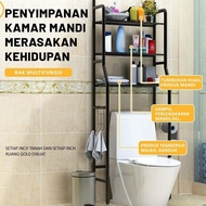 ANTI-RUST IRON TOILET RACK, SITTING TOILET RACK, TOILET ORGANIZER RACK, 3-TIER TOILET RACK, SHENAR