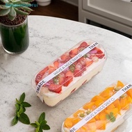 Auspiciousrui 50Pcs Clear Rectangle Dessert Container 280ml Rectangle Cake Container Loaf Deli Conta