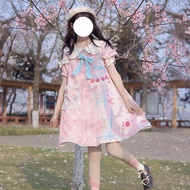 Váy Công Chúa Tay Ngắn Loli Ice Cream Sugar Heart Dễ Thương Mùa Hè Váy Ngắn Phong Cách Ngọt Ngào Váy