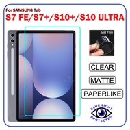 For Samsung Tab S7 FE S7+ S10+ S10 Plus S10 Ultra T730 T970 X820 X920 Clear Matte Anti Blue Paperlik