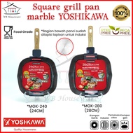 28x28cm multi-purpose induction square grill marble square grill pan YOSHIKAWA MGK-280 bbq grill/