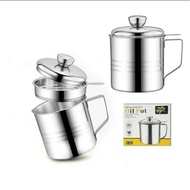 Oil POT 1,2 L STAINLESS STEEL OIL Strainer CONTAINER 1,2 L