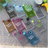 A5 Round Hole Portable Flat Water Cup Handy Cup Plastic Cup Portable Square Water Bottle Notebook Wa