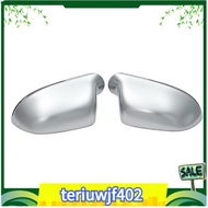 【●TI●】Car Wing Mirror Caps Matt Chrome Mirror Cover Rearview Side Mirror Cap  for  A4 S4 B8 A6 C6 09