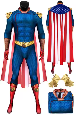 Disguise Homelander Cosplay Cloak Jumpsuit Clothing TV Boys Costume Adult Men Roleplay Role Play Fan