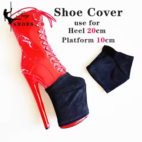 Boot Protective Cover Suede Surface Pole Dance Boots Cover 20cm High Heels 10cm Platform Strong Wear