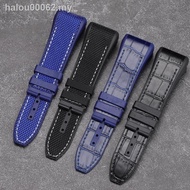 Straps &amp; Clasps Alternative Franck Muller V45 Leather Rubber Fitting Watch Band Male FM Method Mullin Silicone 28MM Folding Buckle
