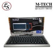 M-TECH MINI Multimedia KEYBOARD MTK-01 Mtech MTK 01 USB/