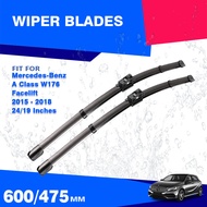 Front Wiper Blades For Mercedes Benz A Class W176 2015 - 2018 High Carbon Steel Silicone Coated Wipe