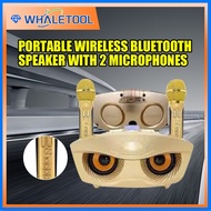 Hot SDRD SD-306 Wireless Bluetooth Dual Microphone Karaoke Portable 3D Stereo Speaker wireless karaoke microphone bluetooth owl