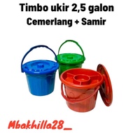 2.5 GALLON CARVED TIMBO + SAMIR PARTY TIMBO/ basin pail bucket