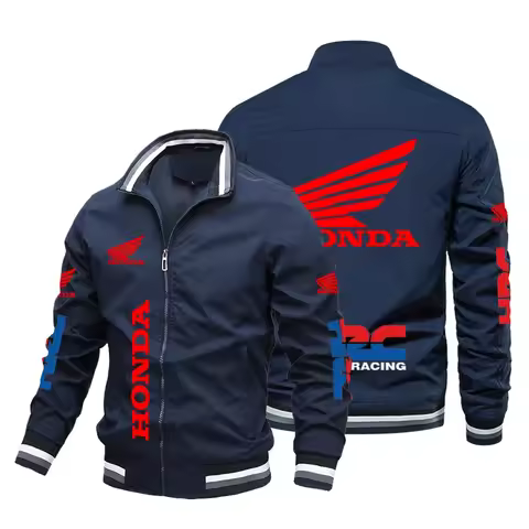 2025 New Trendy Honda Red Wing HRC Racing Logo Print Jacket Men's Women Clothes Casual Jacket Loose 