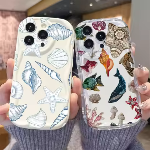 INS Ocean Elements Phone Case For OPPO Reno 14F 12F 11F 13F 13 14 12 11 A6 A5 Pro A58 A78 A79 A60 Re