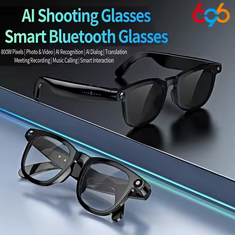 AI Smart Glasses 800W HD Camera Anti Blue Light The Map Translation Video Call Take Photos UV Protec