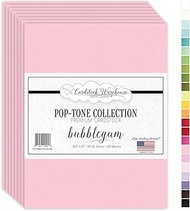 Bubblegum Pink Cardstock Paper - 8.5 X 11 Inch 65 Lb. Cover -50 Sheets From Cardstock Warehouse