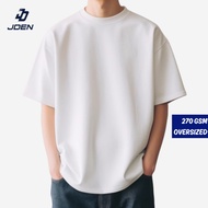 JDEN Oversized T-shirt 270gsm (Unisex) - 100% Cotton Tshirt Lelaki Perempuan 40-120KG Plus Size - Ba
