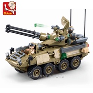 Sluban 310 Chiếc OEF Stryker-ADS Hệ Thống Phòng Không Quân Sự Khối Xây Dựng Bộ Giáo Dục Tự Làm Đồ Ch