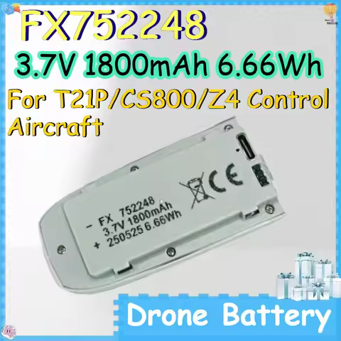 FX752248 3.7V 1800mAh 6.66Wh Drone Battery for T21P/CS800/Z4 Control Aircraft Rechargeable Battery