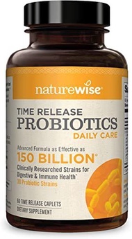 ▶$1 Shop Coupon◀  NatureWise Daily Probiotics for Women and Men | Time-Release, Comparable to 150 Bi