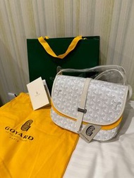 全新Goyard 郵差包 Belvedere PM Bag  White 白色
