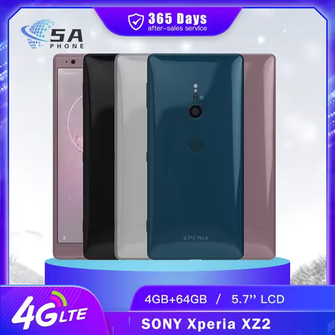 Original Sony Xperia XZ2 H8216 H8266 4G LTE Mobile Phone 4GB+64GB 5.7" IPS 19MP+5MP Snapdragon 845 O