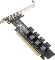 U.2 PCIE Expansion Card - 4 Port Adapter With LED Indicator, NVME SFF-8643/8639, PCIE 4.0 Card PH49-