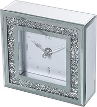 RELOJ SOBREMESA ESPEJO C/BRILLANTES 14X4.5X14CM, PILA:1XAA NO INC
