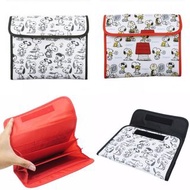 🇯🇵日本直送 Peanuts Snoopy Pouch Wallet Multifunction Travel Bag Passport Holder Document Storage Pocket 