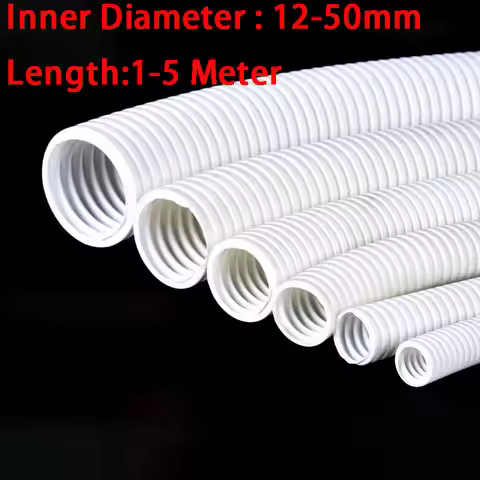 1-5 Meter Inner 12-50mm Retardant Plastic Bellow Pipe Hose PP Insulated Threading Hose Plastic Corru