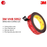 3M VHB 5952 Super Adhesive Double Sided Tempered Tape 19mm x 2.5m
