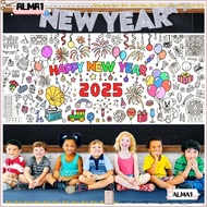 ALMA Giant Coloring Poster, DIY Coloring Doodle Doodle Art Banner, Interactive Happy  Year Art Craft