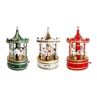 yu Carousel Music Boxes Wind Up  Horse Roundabout Carousel Musical Box for Kids