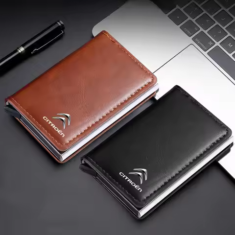 1Pcs Fashion Car Logo Active Leather Pop up Wallet Credit Card Storage For Citroen DS3 DS4 DS5 LS DS