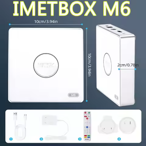 [Genuine]IMETBOX M6 TV Box 2025 64GB with Vioce Control Wifi 6 8K HD Smart TV Box Hot in Korea Singa
