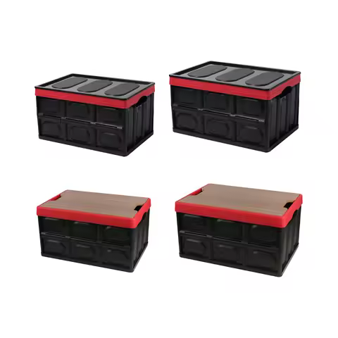 30L 56L Trunk Organizer Case Outdoor Foldable Storage Bin with Lid Portable Handle Storage Cargo wat