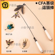 Little Orange Premium✨CFA Race Grade Cat Teasing Stick Long-Rod Cat Toy Cat Teasing Feather Replacem