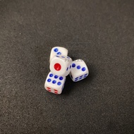 Buah Dadu 1biji Putih Merah Biru 1PCS dan KUNING 3PCS Polos Ukuran 1cm 10mm Dice Board Game Uno Play