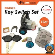 Wave125 X🔑Key Switch Set / Lock set / Main Switch Set / Key Set / Motor Kunci Suis Set🔑A Class