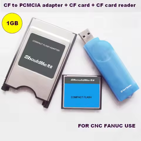 CF card 256MB 512MB 1GB 2GB to PCMCIA CARD adaptor and CF card reader 3 in 1 combo for Industry Fanu
